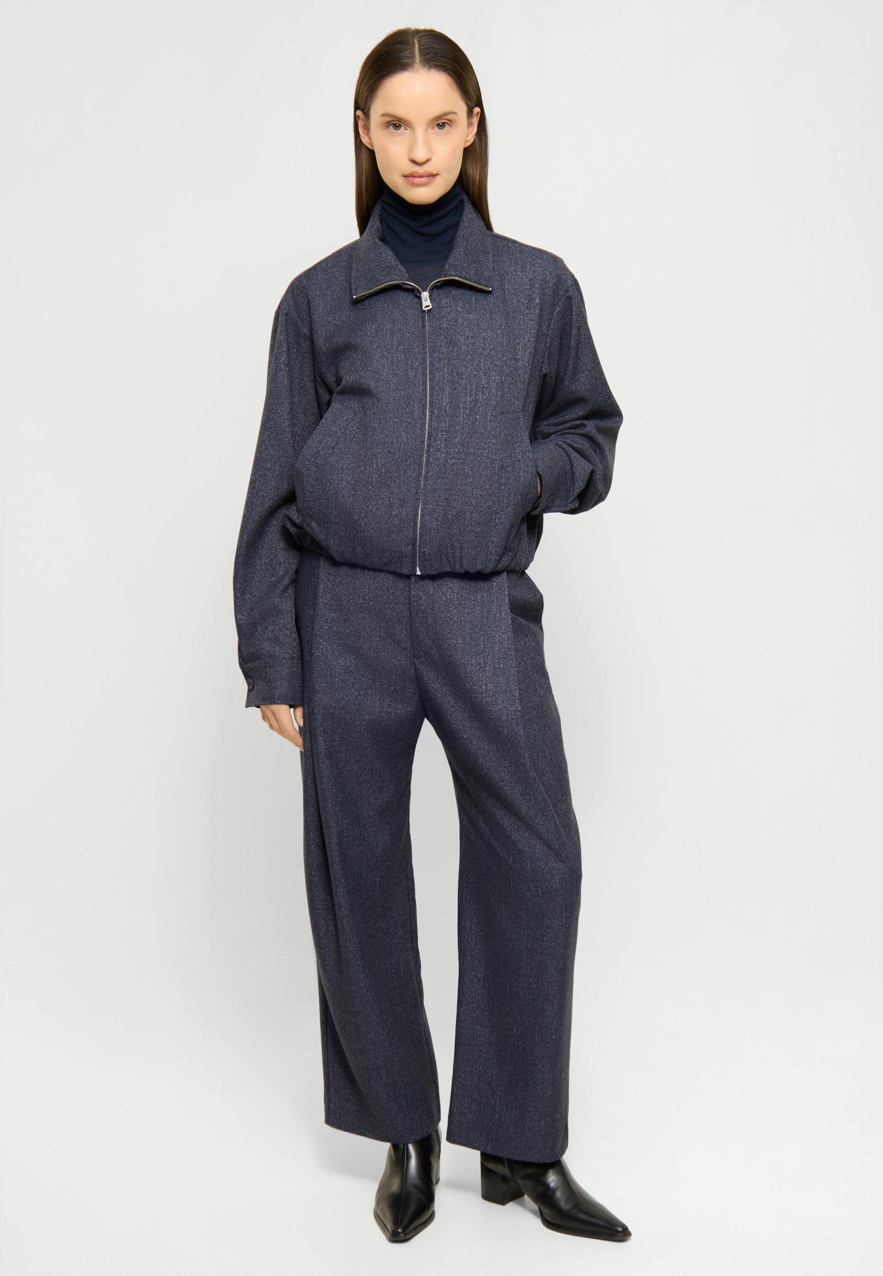 Elvine Enya Overshirt Navy Melange Damen Jacke Blouson blau